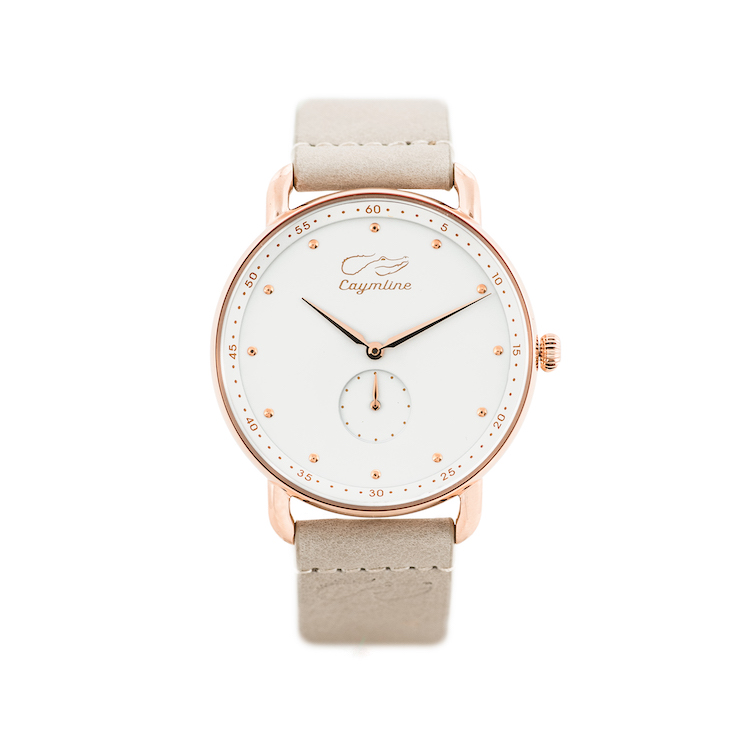 White & Rose Gold Leather